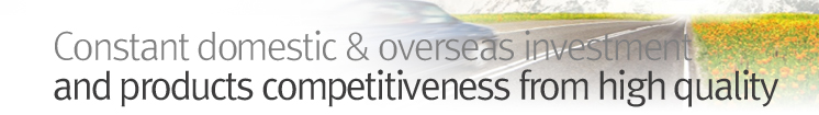 Constant domestic & overseas investment and products competitiveness from high quality